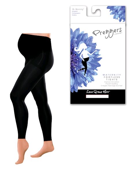 10-15mmhg Graduated Compression Footless Pantyhose Preggers Maternity Compression Tights 